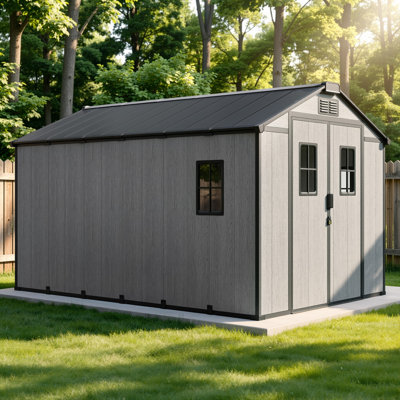 8Ft.x12Ft. Outdoor Storage Shed With Windows and Ventilated Air Flow System