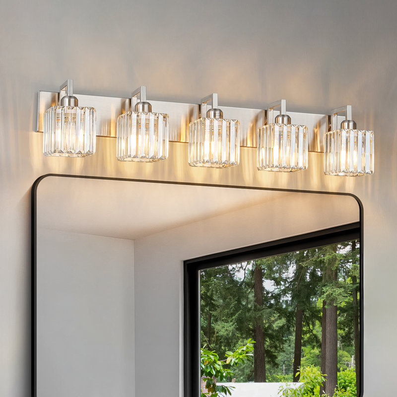 Kyneisha Vanity Light, 5 Lights, Sand Nickel