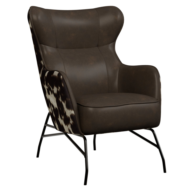 Rainer Cow Print Upholstered Accent Chair