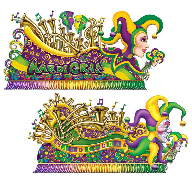 Accessoires flottants Mardi Gras - paquet de 12