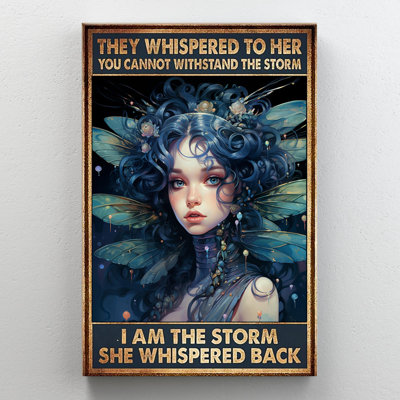 Woman I Am The Storm 1 - 1 pièce, impression sur toile tendue