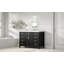 Meuble-lavabo 48 po avec lavabo, 2 portes et 8 tiroirs, système de fermeture en douceur, design classique, noir-1707941463