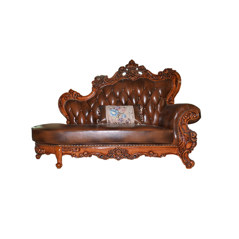 Méridienne inclinable en cuir European Vintage