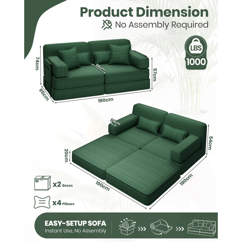Sectional, Green