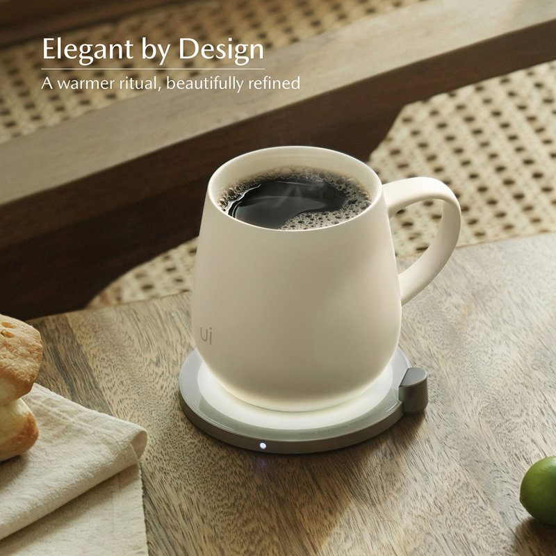 Ui Self-Heating Mug Set - Jasmine White, White