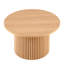 Table basse en placage de table ronde de 27,56 pouces, plateau de table basse en MDF avec base en métal, table d'appoint de canapé pour le salon et la salle de réception-280611091