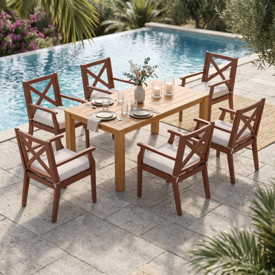 Ensemble repas d'extérieur 6 personnes Dayon