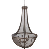 Lombard Bronze Transitional 6-Light Candle Style Chandelier