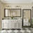 Amara Tempered Glass and Aluminum Alloy Framed French Cleat Mounted Wall Mirror with 5-Year Warranty-440482515-440482592