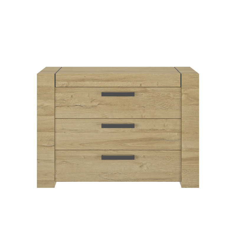 Pfeiffer 116cm W 3 - Drawer Chest of Drawers
