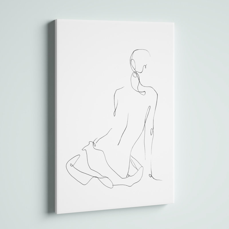 «Gestural Contour I» par Ethan Harper, reproduction d'art sur toile tendue, H 30 po x l 20 po
