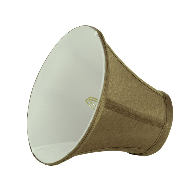 Set of 9 Beige Jacquard Fabric Bell Lamp Shades