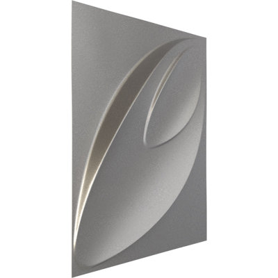 L 19 5/8 po x H 19 5/8 po Panneau mural décoratif décoratif EnduraWall Iris, aluminium brillant (couvre 2,67 pieds carrés)