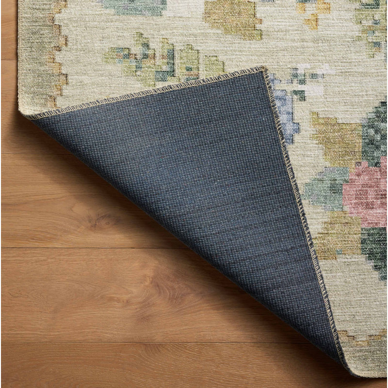 Rifle Paper Co. x Loloi Rosa Cream Area Rug, Runner 2'6" x 12'