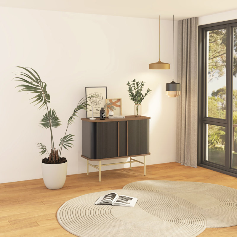 Makhai 100cm Wide Sideboard, Walnut Black