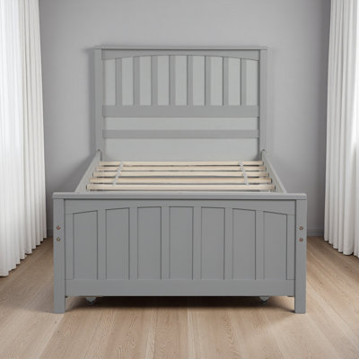 Lit plateforme simple avec lit gigogne