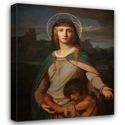 "Saint Monica in a Landscape" by  Alexandre Cabanel - Gallery Wrap Canvas Wall Art