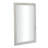 Wood Carved Beaded White Wall Mirror