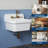 GarveeHome Durable Space-Saving Ceramic Utility Basin – Wall Mount Laundry Room Basin with High Backsplash, Easy to Clean, Farmhouse Style
