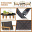 George Oliver 5 Piece Rattan Furniture Set Wicker Woven Sofa Set With Solid Acacia Wood Frame