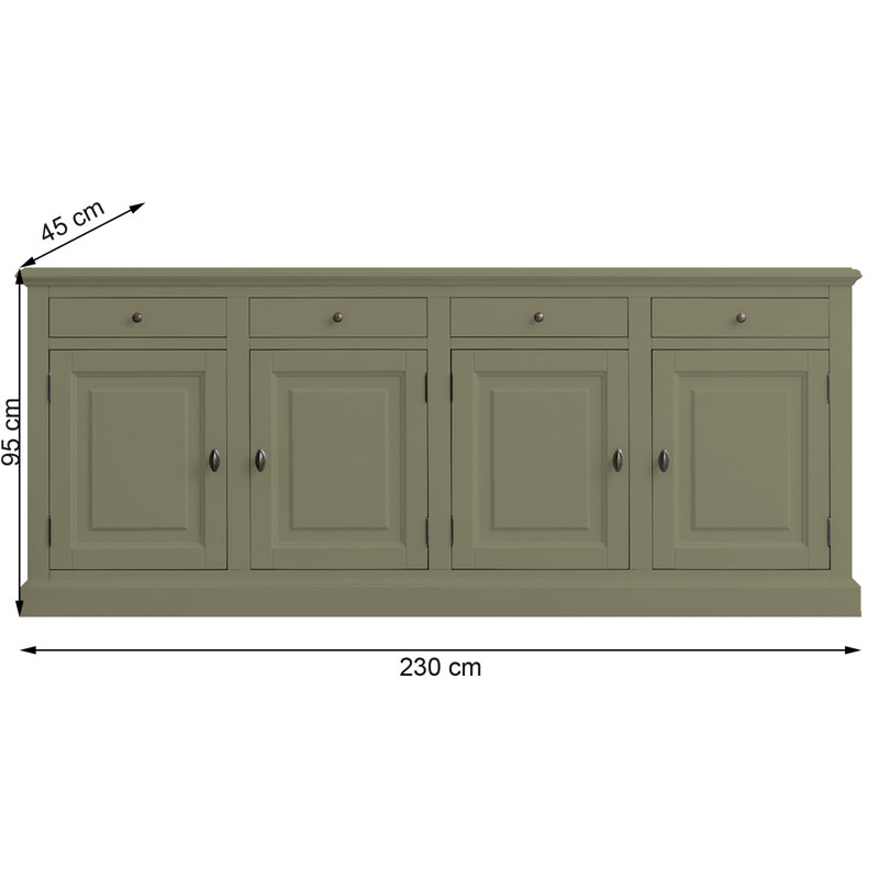 Chapne 230cm Sideboard, Olive Gray