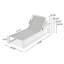 Chaise longue d'extérieur réglable à 5 positions Premium avec structure en aluminium