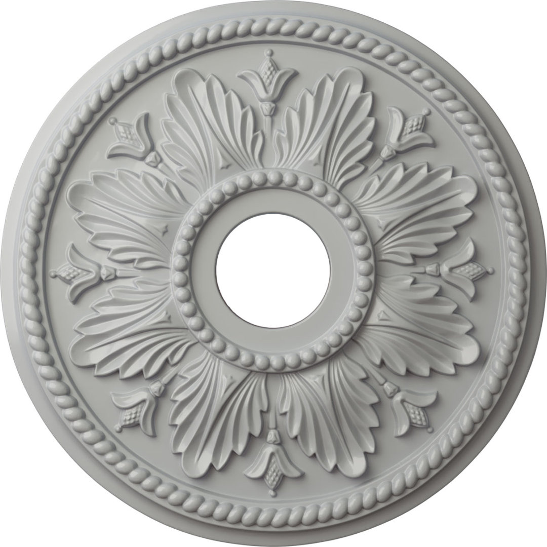 Endurathane Edinburgh Ceiling Medallion, 18 1/8"OD x 3 1/2"ID x 2 3/4"P (Fits Canopies up to 5 1/8") Fleur De Lis Living 