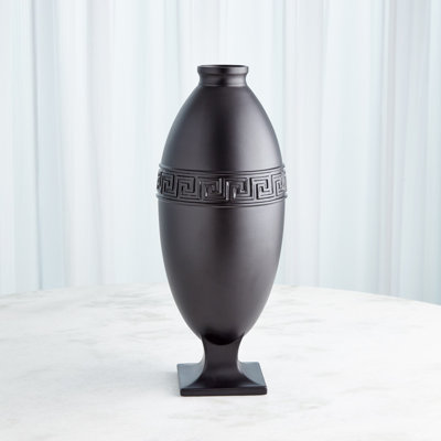 Greek Key Handmade Ceramic Table Vase