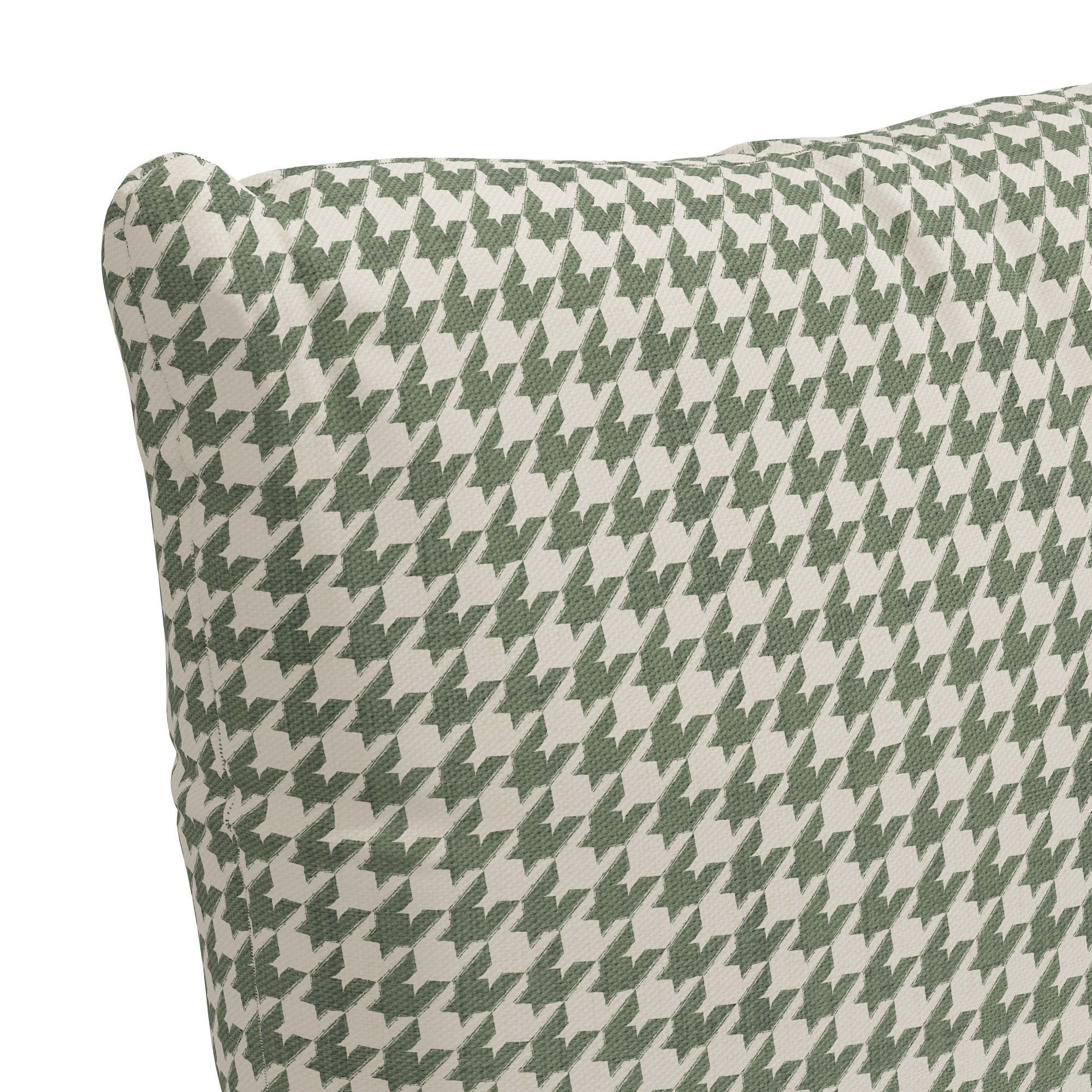 Arkins Geometric Cotton Throw Pillow, Polyester, 22, Green/White