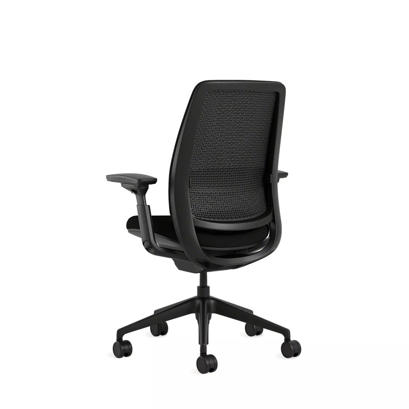 Steelcase Series 2 3D Microknit Airback Task Chair, Onyx/Licorice, Hard Floor, Black