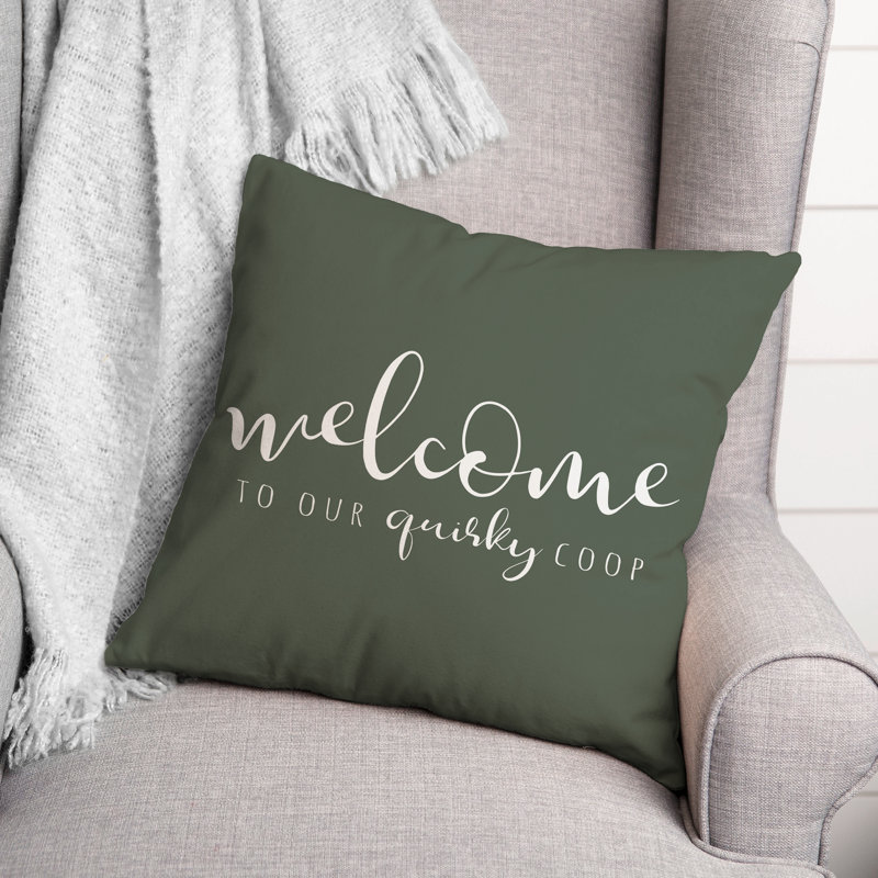 Coussin décoratif intérieur / extérieur en polyester , H 18 po x l 18 po, Sauge