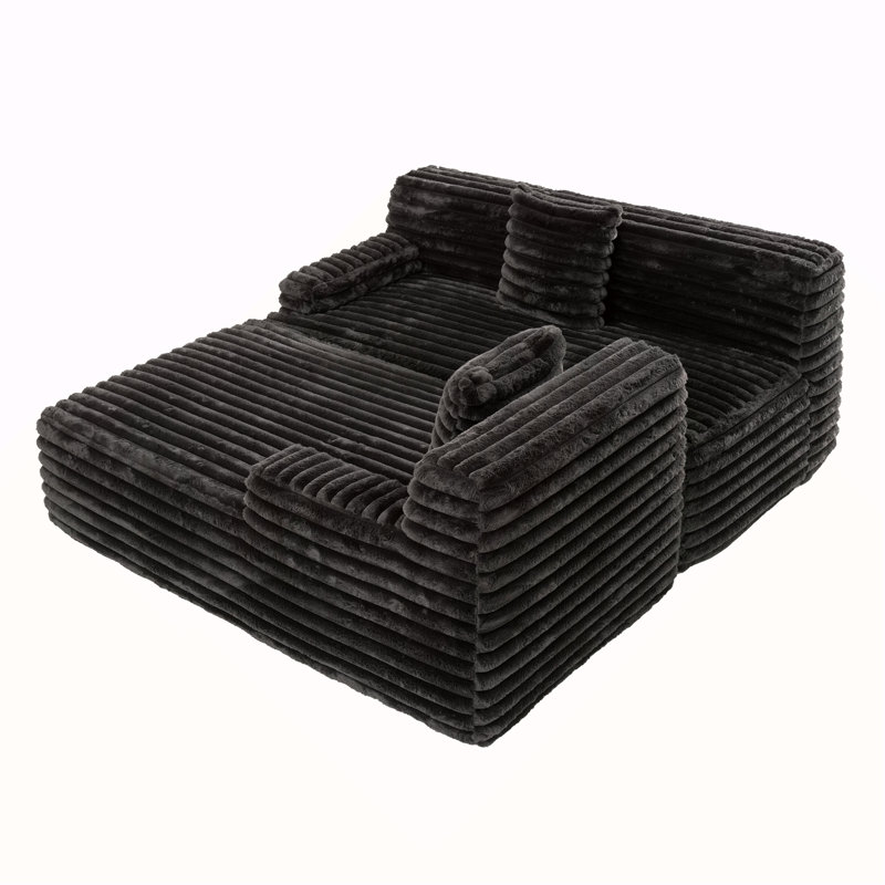 Canapé modulaire 110 po Cloud, Noir