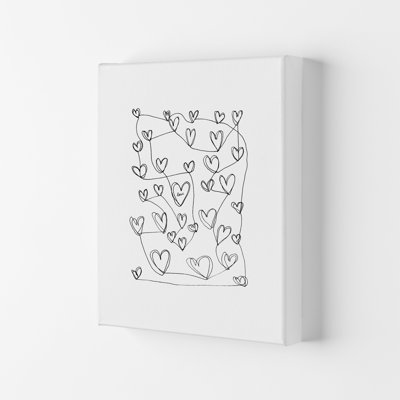 Continuous Hearts by Carissa Tanton - Wrapped Canvas Print