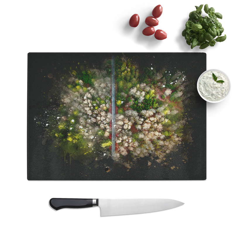 Tempered Glass Separating the Forest Chopping Board, 28.5 cm x 39 cm