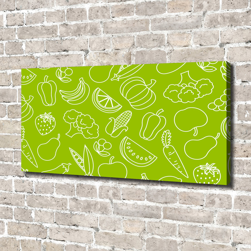 Fruits And Vegetables - No Frame Print on Canvas