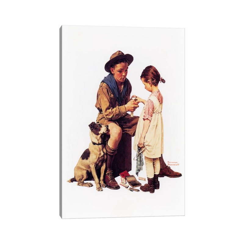 Young Doctor by Norman Rockwell - Wrapped Canvas Painting, 20.32 cm H x 30.48 cm W