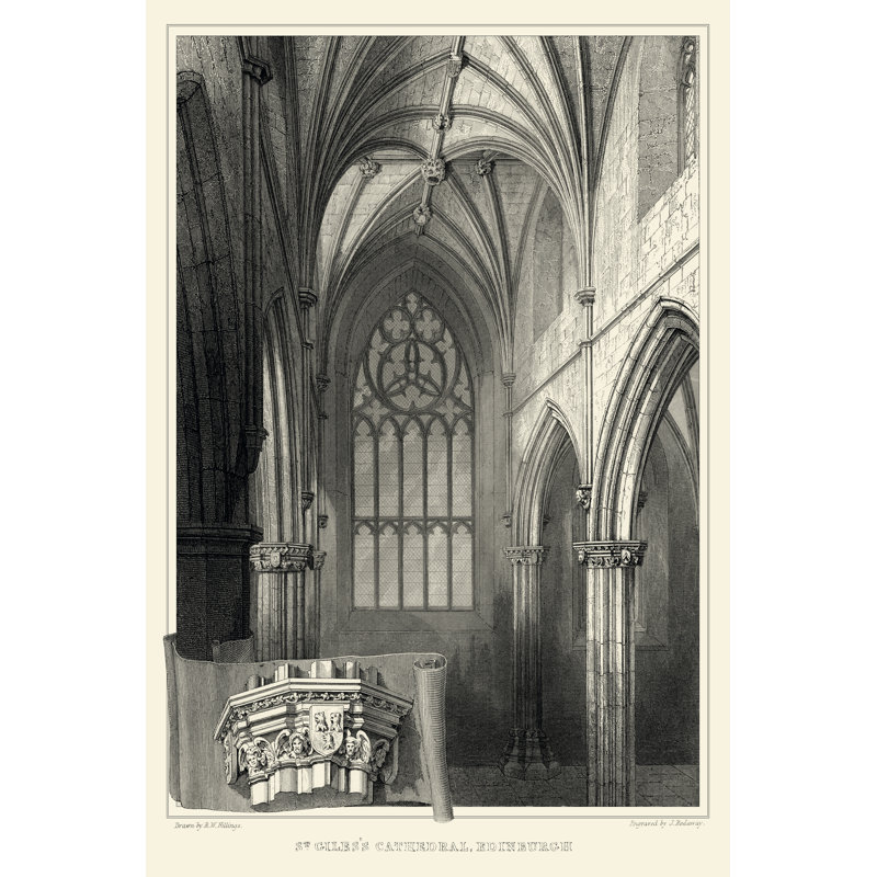 Gothic Detail II by R. W. Billings - Wrapped Canvas Print, 76cm H x 51cm W x 3.8cm D