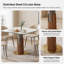 with Stainless Steel Base Dining Table