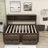 Pirley Wood Full Daybed with 2 Bedside Cabinets, Upper Shelves and 4 Drawers-728710653