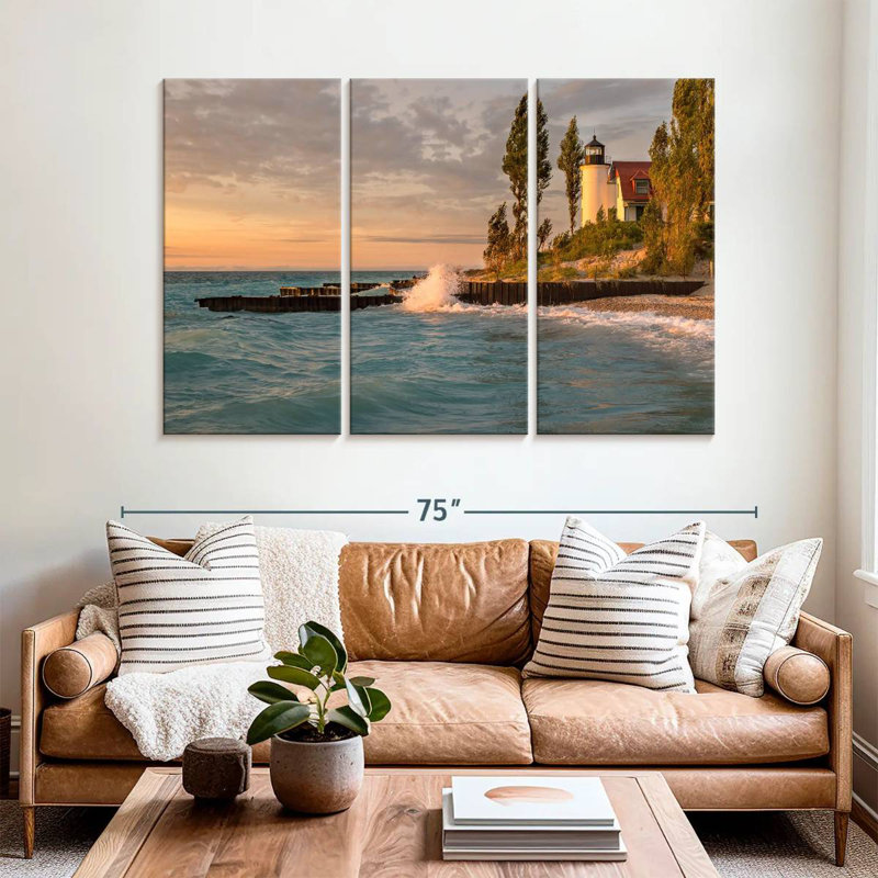 Aletra Point Betsie Lighthouse, 42" H x 65" W