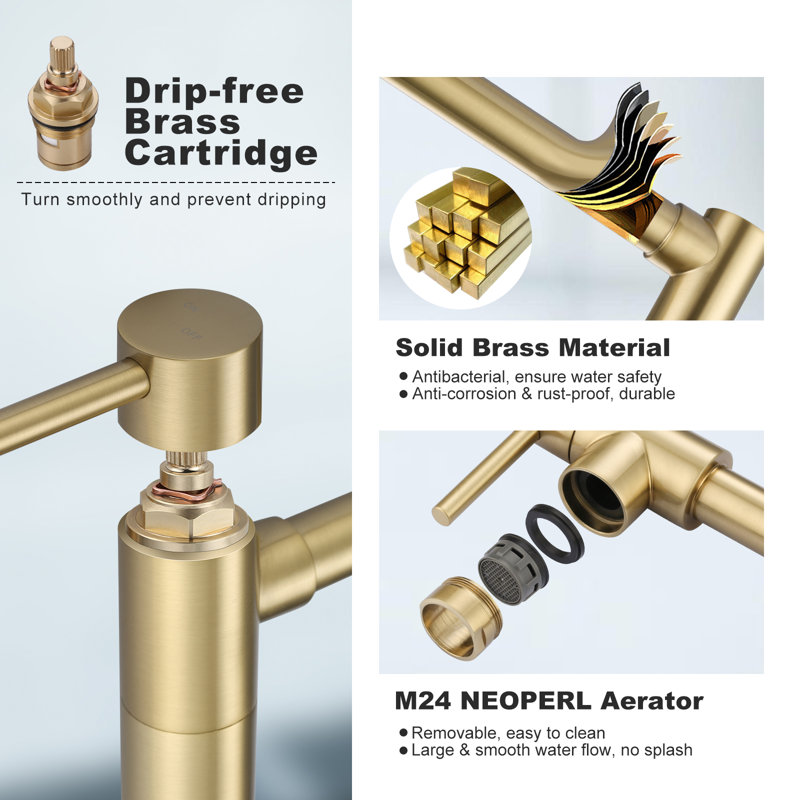 WOWOW Kitchen Faucet, Gold