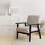 Fauteuil d'appoint rembourré à motif crème Damask