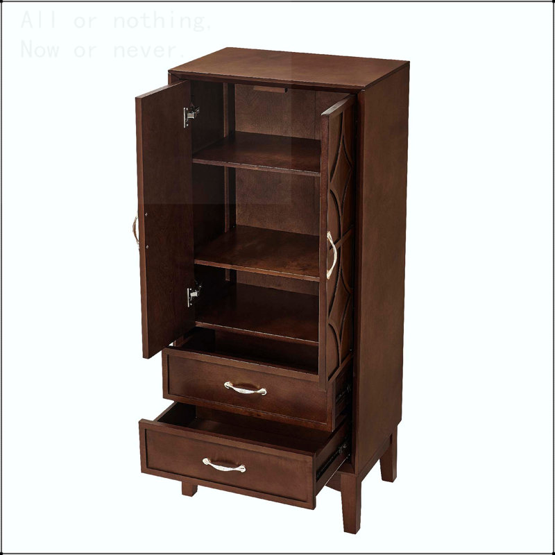 Armoire de style moderne 53,5 po Mid-Century avec détails géométriques, Noyer