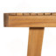 Table de salle à manger d'extérieur 69 po en bois d'acacia avec plateau à lattes, capacité de poids de 300 lb, idéale pour les rassemblements de patio et de jardin, couleur naturelle-1955661029