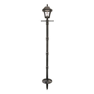 Lampadaire de jardin à énergie solaire 1 lumière 77 "avec ancrage EZ Baytown (double)