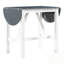 3-Piece Wood Drop Leaf Dining Table Set With 2 Upholstered Chairs