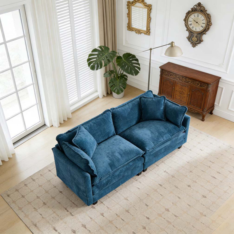 Canapé Cloud LoveSeat, Bleu