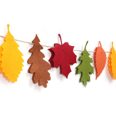 Guirlande feutrée à feuilles d'automne