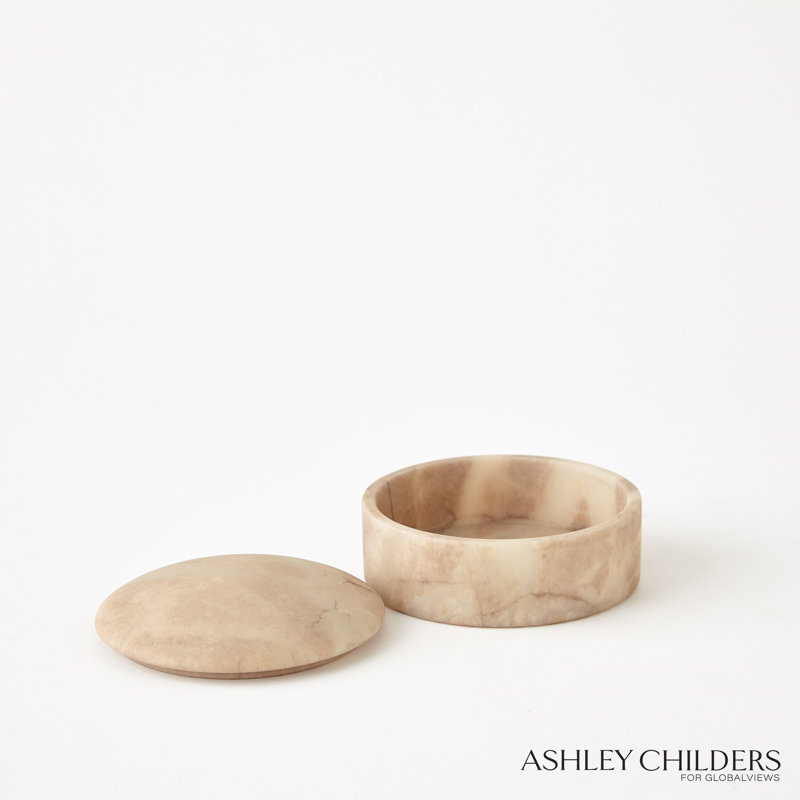 Gala Alabaster Canister-Short, Beige