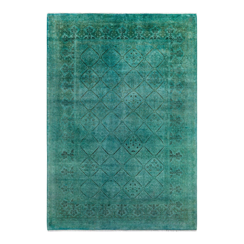 Overyed One-of-a-Kind Rectangle 6'2" X 8'10" Hand Knotted Area Rug